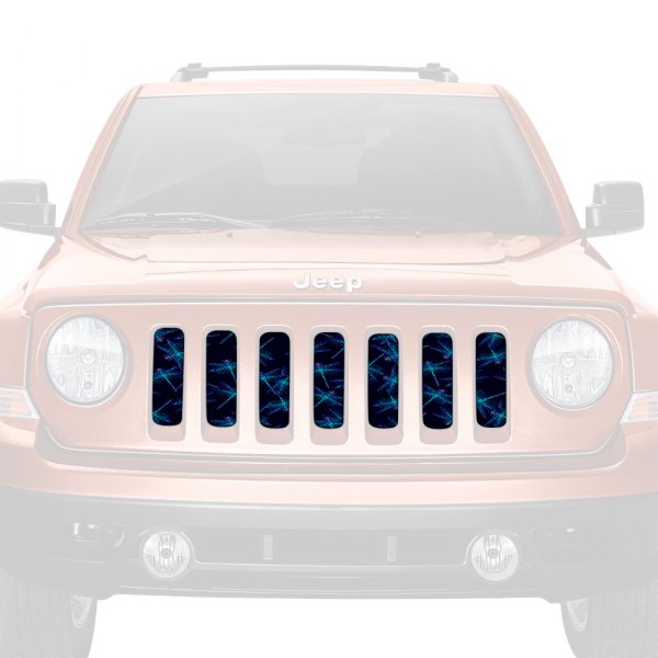 Dirty Acres® - 1-Pc Dragonflies Style Blue/Navy Perforated Main Grille
