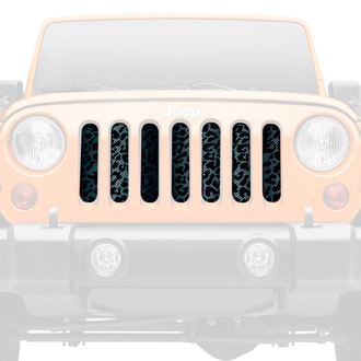 Dirty Acres® - 1-Pc Leopard Print Style Black/Gray Perforated Main Grille