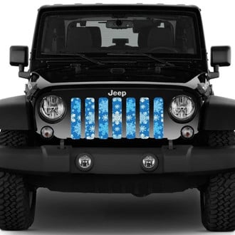 Dirty Acres® - 1-Pc Blue Snowflakes Style Perforated Main Grille