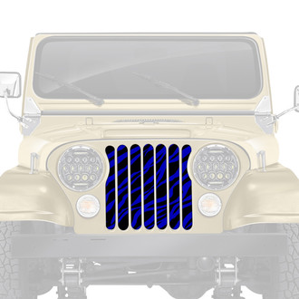 Dirty Acres® - 1-Pc Blue Zebra Style Perforated Main Grille