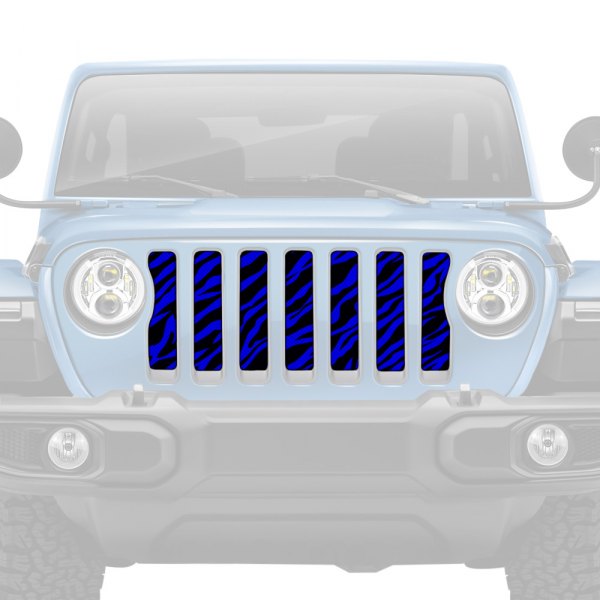 Dirty Acres® - 1-Pc Blue Zebra Style Perforated Main Grille