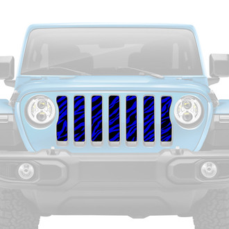 Dirty Acres® - 1-Pc Blue Zebra Style Perforated Main Grille