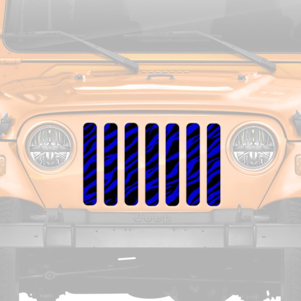 Dirty Acres® - 1-Pc Blue Zebra Style Perforated Main Grille