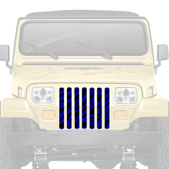 Dirty Acres® - 1-Pc Blue Zebra Style Perforated Main Grille