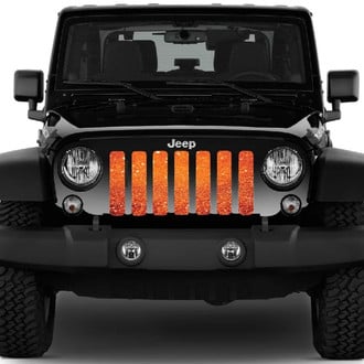 Dirty Acres® - 1-Pc Bright Orange Fleck Style Perforated Main Grille