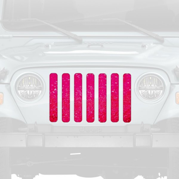 Dirty Acres® - 1-Pc Fleck Style Bright Pink Perforated Main Grille