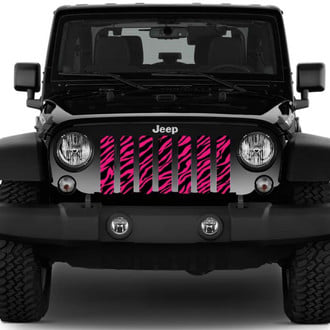 Dirty Acres® - 1-Pc Bright Pink Zebra Style Perforated Main Grille