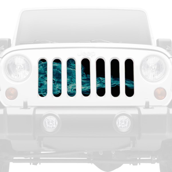 Dirty Acres® - 1-Pc Blue Smoke Style Perforated Main Grille