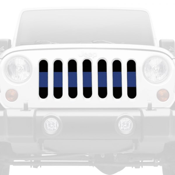 Dirty Acres® - 1-Pc Back the Blue Line Style Perforated Main Grille