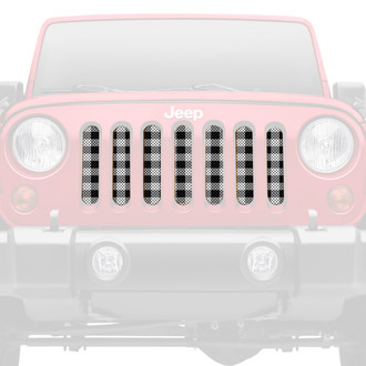 Dirty Acres® - 1-Pc Plaid Style Black/White Perforated Main Grille