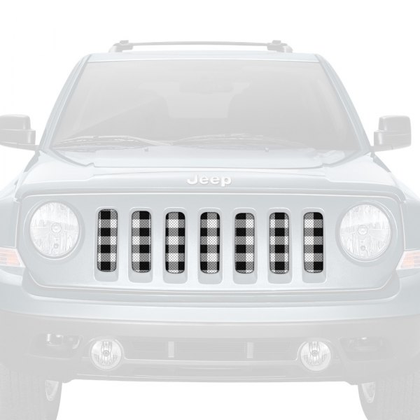 Dirty Acres® - 1-Pc Plaid Style Black/White Perforated Main Grille