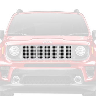 Dirty Acres® - 1-Pc Plaid Style Black/White Perforated Main Grille