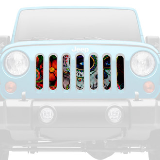 Dirty Acres® - 1-Pc Calavera Sugar Skull Style Perforated Main Grille