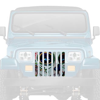 Dirty Acres® - 1-Pc Calavera Sugar Skull Style Perforated Main Grille