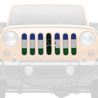 Dirty Acres® - 1-Pc Cascadian Region Flag Style Perforated Main Grille