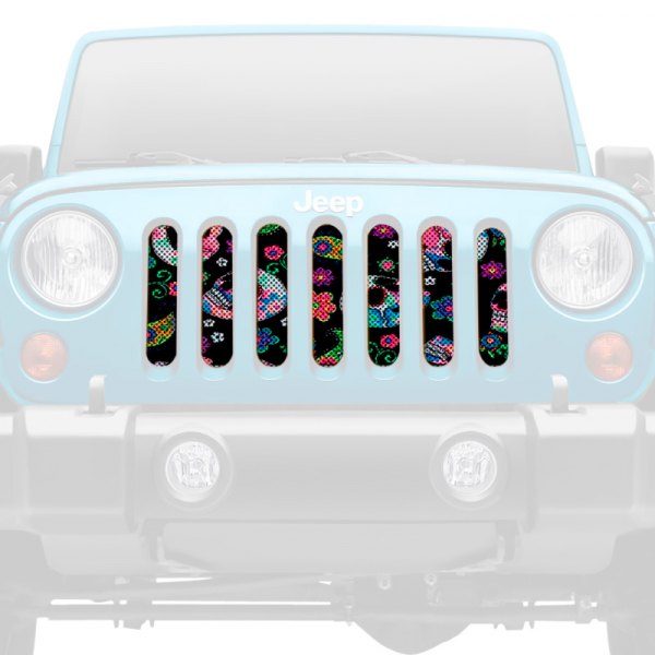 Dirty Acres® - 1-Pc Sugar Skull Celebration Style Perforated Main Grille