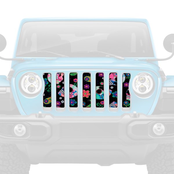 Dirty Acres® - 1-Pc Sugar Skull Celebration Style Perforated Main Grille