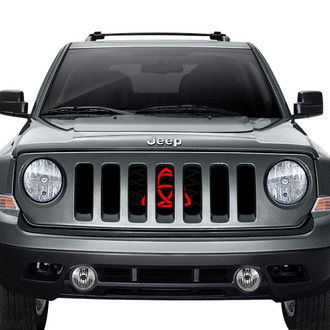 Dirty Acres® - 1-Pc Celtic Knot Style Red Perforated Main Grille