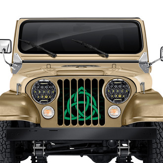 Dirty Acres® - 1-Pc Celtic Knot Style Green Perforated Main Grille