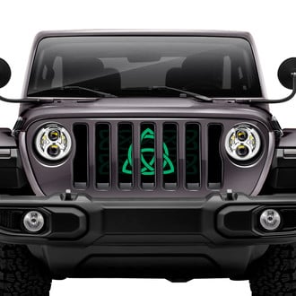 Dirty Acres® - 1-Pc Celtic Knot Style Green Perforated Main Grille