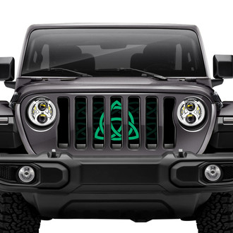 Dirty Acres® - 1-Pc Celtic Knot Style Green Perforated Main Grille
