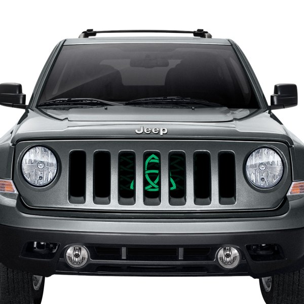 Dirty Acres® - 1-Pc Celtic Knot Style Green Perforated Main Grille