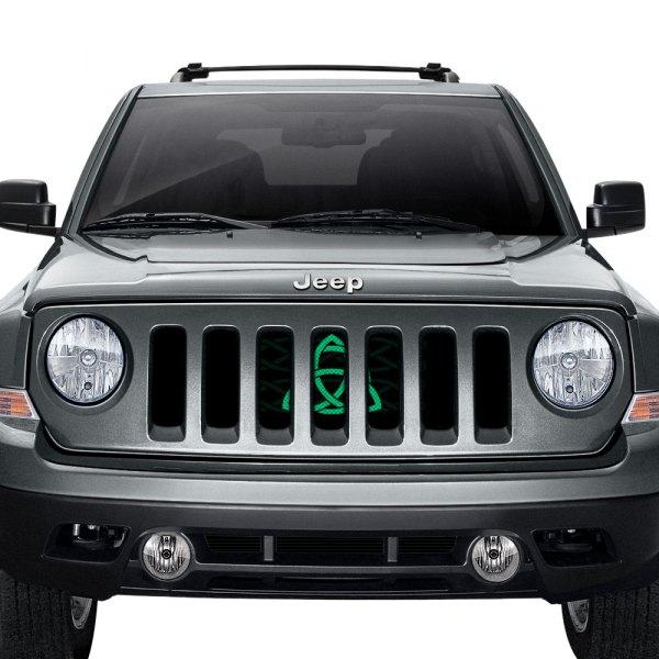 Dirty Acres® - 1-Pc Celtic Knot Style Green Perforated Main Grille