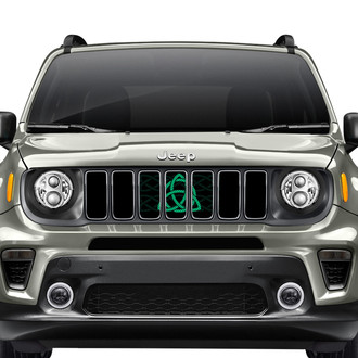 Dirty Acres® - 1-Pc Celtic Knot Style Green Perforated Main Grille