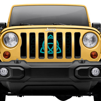 Dirty Acres® - 1-Pc Celtic Knot Style Teal Perforated Main Grille