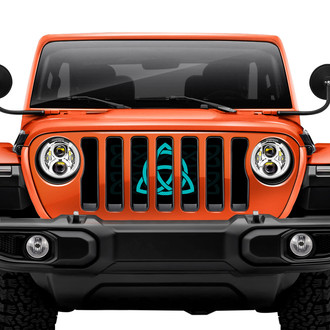 Dirty Acres® - 1-Pc Celtic Knot Style Teal Perforated Main Grille