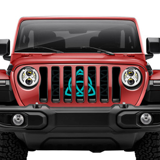 Dirty Acres® - 1-Pc Celtic Knot Style Teal Perforated Main Grille