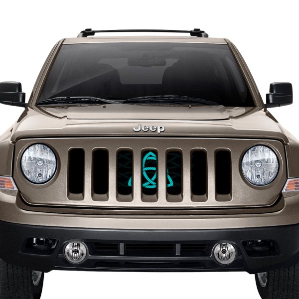 Dirty Acres® - 1-Pc Celtic Knot Style Teal Perforated Main Grille