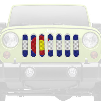 Dirty Acres® - 1-Pc Colorado State Flag Style Perforated Main Grille