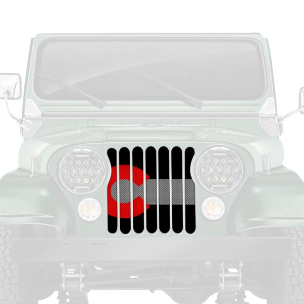 Dirty Acres® - 1-Pc Colorado Red Style Perforated Main Grille