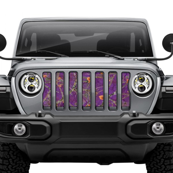 Dirty Acres® - 1-Pc Woodland Camo Style Purple Perforated Main Grille