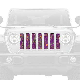 Dirty Acres® - 1-Pc Woodland Camo Style Purple Perforated Main Grille