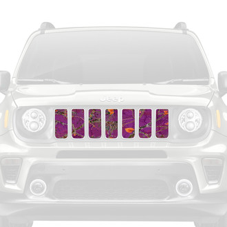 Dirty Acres® - 1-Pc Woodland Camo Style Purple Perforated Main Grille