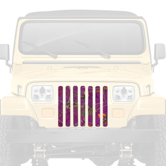 Dirty Acres® - 1-Pc Woodland Camo Style Purple Perforated Main Grille