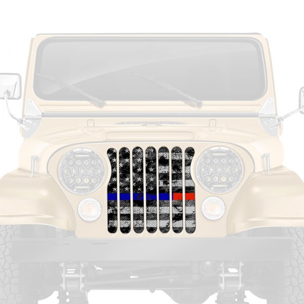 Dirty Acres® - 1-Pc Dirty Grace Tactical American Flag Style Perforated Main Grille