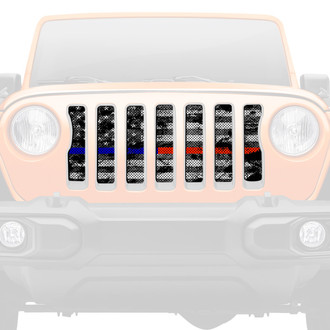 Dirty Acres® - 1-Pc Dirty Grace Tactical American Flag Style Perforated Main Grille