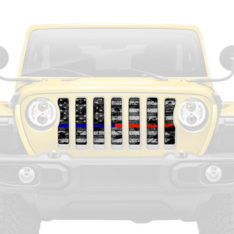 Dirty Acres® - 1-Pc Dirty Grace Tactical American Flag Style Perforated Main Grille
