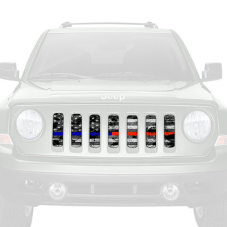 Dirty Acres® - 1-Pc Dirty Grace Tactical American Flag Style Perforated Main Grille