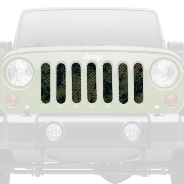 Dirty Acres® - 1-Pc Digital Camo Style Green/Tan Perforated Main Grille
