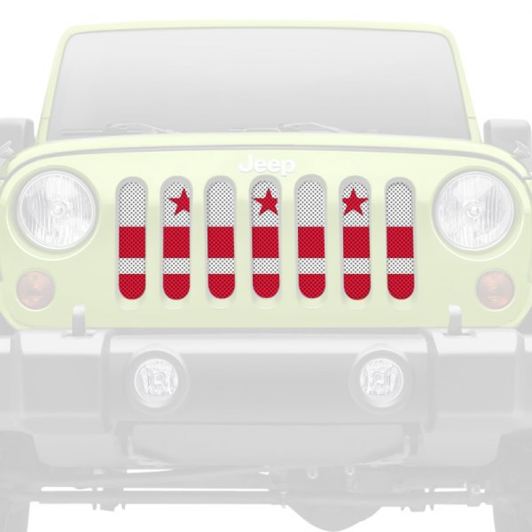 Dirty Acres® - 1-Pc District of Columbia Flag Style Perforated Main Grille