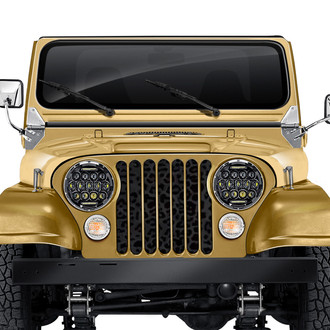 Dirty Acres® - 1-Pc Leopard Print Style Gray/Black Perforated Main Grille