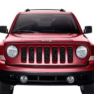Dirty Acres® - 1-Pc Leopard Print Style Gray/Black Perforated Main Grille