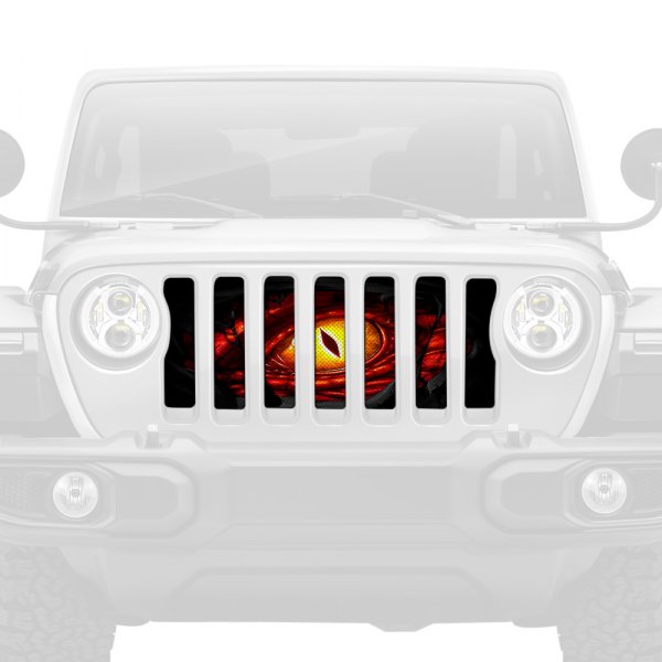 Dirty Acres® - 1-Pc Dragon Eye Style Red Perforated Main Grille