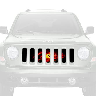 Dirty Acres® - 1-Pc Dragon Eye Style Red Perforated Main Grille