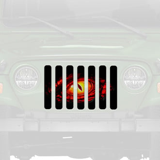 Dirty Acres® - 1-Pc Dragon Eye Style Red Perforated Main Grille