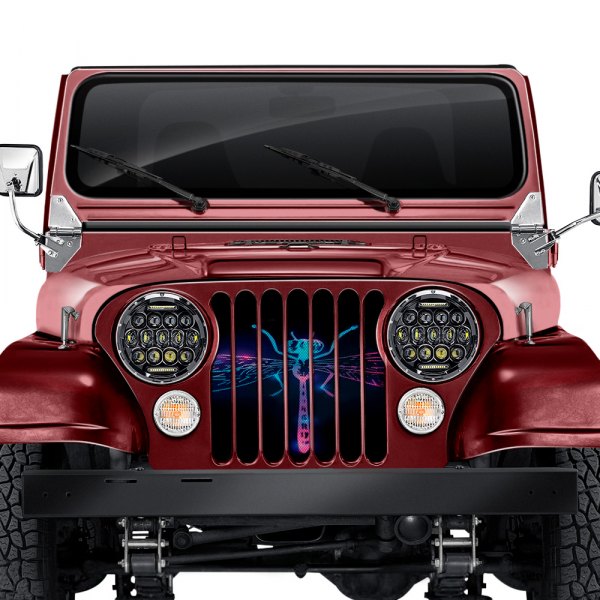 Dirty Acres® - 1-Pc Dragonfly Style Colorful Perforated Main Grille